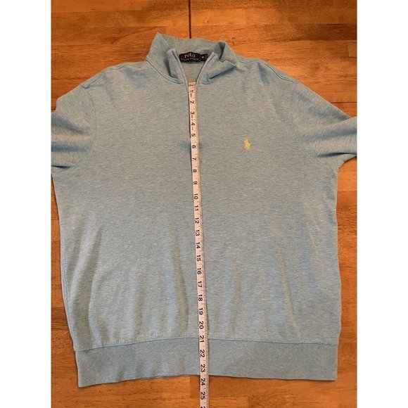 Polo Ralph Lauren Quarter‎ Zip Pullover in Beach Aqua Heather Medium - Picture 3 of 6